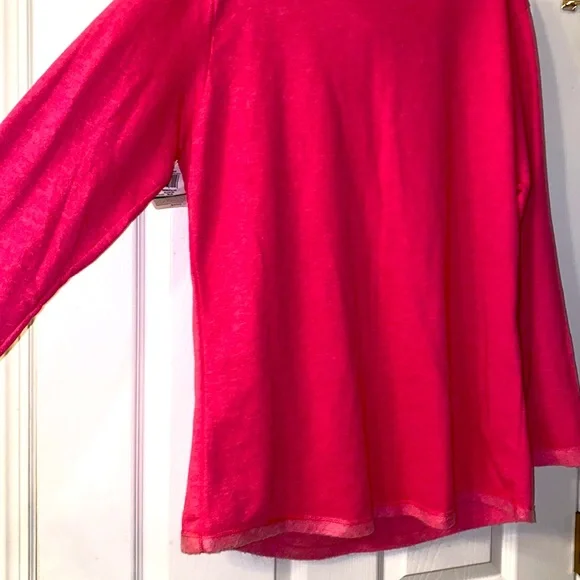 NWT Hanes Long Sleeve Super Soft Lightweight Pink Turtleneck Sweater - Picture 6 of 7